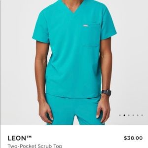 NEW FIGS Leon Two-Pocket Scrub Top XS